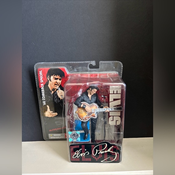 2004 McFarlane Toys Elvis Presley 68 Comeback Special Action Figure Super Stage